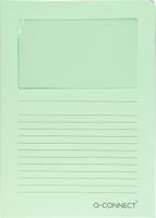 Q-CONNECT L-map met venster, 120 g/m², A4, pak van 100 stuks, lichtgroen - thumbnail