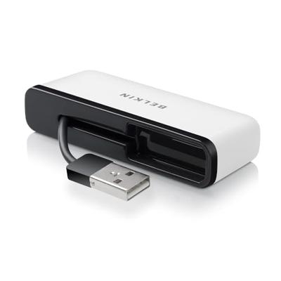 Belkin F4U021Bt Travel Hub, 4-poorts, zwart/wit