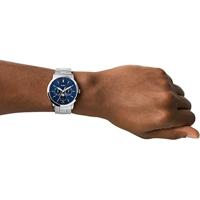Fossil FS5907 Horloge Neutra Minimalist Maanstand staal zilverkleurig-blauw 42 mm - thumbnail