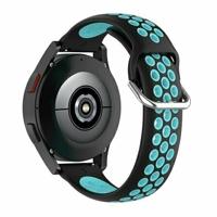By Qubix - Siliconen sportbandje met gesp - Zwart + blauw - Compatible met Xiaomi Redmi Watch 5 Active/Redmi Watch 5 Lite - Compatible Xiaomi bandje - thumbnail