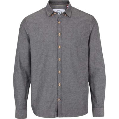 Kronstadt Heren Overhemd Johan Grijs Flanel Regular Fit