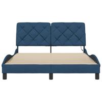 Bedframe met LED zonder matras 140x200 cm stof blauw - thumbnail
