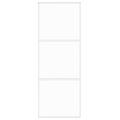 Schuifdeur 76x205 cm gehard glas en aluminium wit