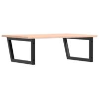 Badkamer wandschap staal en massief eikenhout - thumbnail