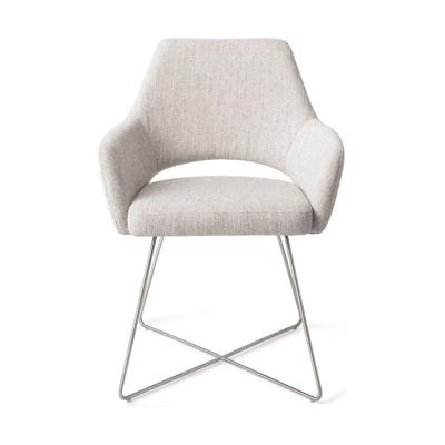 Jesper Home Eetkamerstoel 'Yanai' Cross Steel, kleur Pigeon