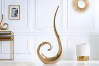 Moderne vaas WAVE XL 106cm goud aluminium gepolijst decoratie - 41566 - thumbnail