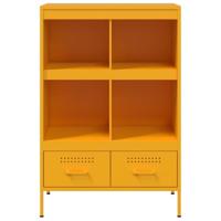Hoge kast 68x39x101,5 cm staal mosterdgeel - thumbnail