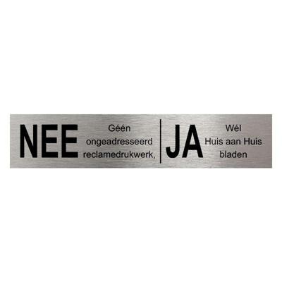 Stoer! ja/nee plaatje rvs/zwart - 45005510 Stoer! ja/nee plaatje rvs/zwart - 45005510