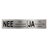 Stoer! ja/nee plaatje rvs/zwart - 45005510 - thumbnail