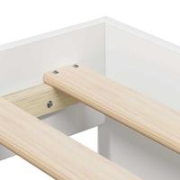 Opbergbedframe met opslag Wit 100 x 200 cm Bewerkt hout - thumbnail