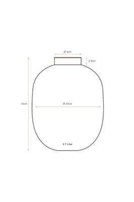 Pip Studio Vaas Metaal Oker 32cm