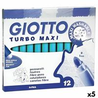 Set Viltstiften Giotto Turbo Maxi Hemelsblauw (5 Stuks) - thumbnail