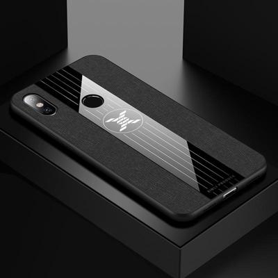 Voor Xiaomi mi 6X/a2 XINLI stiksels doek textuur schokbestendige TPU beschermhoes (zwart)