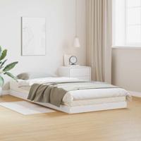 Bedframe Wit 90 x 210 cm Massief grenenhout - thumbnail