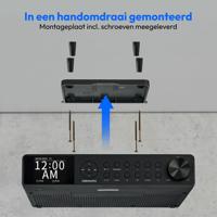 MEDION P66750 keukenonderbouwradio (DAB+ keukenradio, PLL FM-radio, dimbaar TFT-kleurendisplay, kookwekker, bluetooth, ledstrip, incl. montagemateriaal) zwart - thumbnail