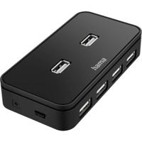Hama 00200123 USB-hub 7 poorten USB-A USB 2.0 480 MBit/s Zwart - thumbnail