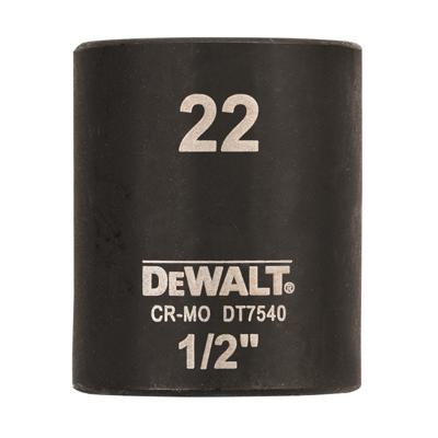 DeWalt Accessoires Impact dop 22mm 1/2" (Kort - 38mm) - DT7540-QZ
