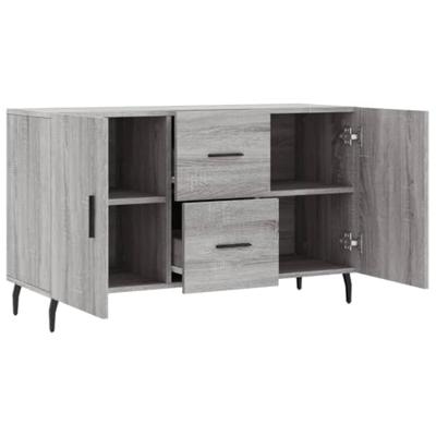 Dressoir 100x36x60 cm bewerkt hout grijs sonoma eikenkleurig Dressoir 100x36x60 cm bewerkt hout grijs sonoma eikenkleurig
