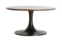 Light & Living Ronde Salontafel 'Dolin' Travertin, 75cm - thumbnail