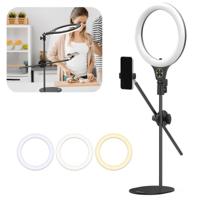 Ulanzi 10 inch ringlamp met verstelbare arm en telefoonhouder voor overhead fotografie - thumbnail