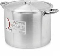 Casserolepan met deksel Kinvara Zilverkleurig Aluminium 40 x 27 x 32 cm 42 x 27 x 32,5 cm Ø 30 cm (4 Stuks) - thumbnail