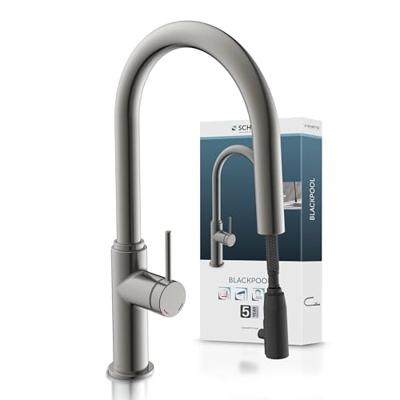 Schutte BLACKPOOL Keukenkraan | Mat grafiet | Met uittrekbare uitloop - 79562 Schutte BLACKPOOL Keukenkraan | Mat grafiet | Met uittrekbare uitloop - 79562
