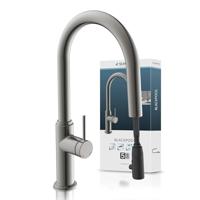 Schutte BLACKPOOL Keukenkraan | Mat grafiet | Met uittrekbare uitloop - 79562 - thumbnail