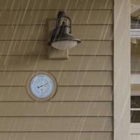 NeXtime NE-4303BR Buiten Barometer 22CM Metaal Bruin Orchid - thumbnail