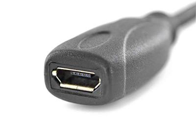 DIGITUS USB 2.0 adapterkabel - 0,1 m - USB C (St) naar USB Micro B (Bu) - 480 Mbit/s - USB-adapter - zwart