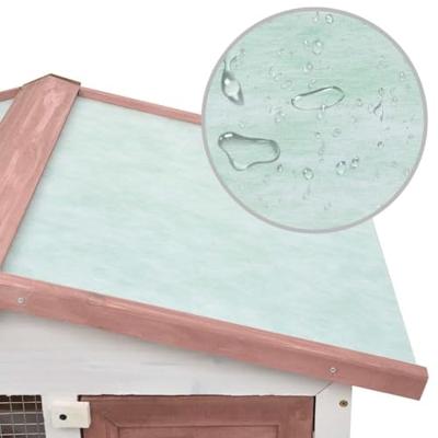 Konijnenhok voor buiten met 3 deuren hout bruin Konijnenhok voor buiten met 3 deuren hout bruin