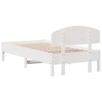 Bedframe zonder matras massief grenenhout wit 90x190 cm - thumbnail