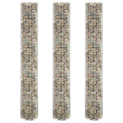 Gabion plantenbakken 3 st rond verhoogd 30x200 cm staal Gabion plantenbakken 3 st rond verhoogd 30x200 cm staal