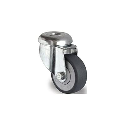 Promat/Tecwerk Zwenkwiel | Wiel-Ø 100 mm | draagvermogen 100 kg | met achtergat kogellager | rubber grijs - 3000276020 Promat/Tecwerk Zwenkwiel | Wiel-Ø 100 mm | draagvermogen 100 kg | met achtergat kogellager | rubber grijs - 3000276020