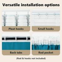 VidaXL Zwart-out gordijnen met ringen 2 pcs turquoise 225 x 140 cm - thumbnail