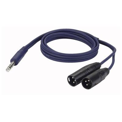 DAP FL36 aux kabel - 2x XLR male 3pins > mini-Jack stereo 1,5 meter