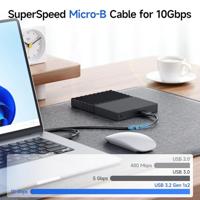 Cable Matters USB C-naar-Micro USB 3.0-kabel (USB C naar USB Micro B 3.0, Micro USB 3.0 naar USB-C) in zwart van 1 meter - thumbnail