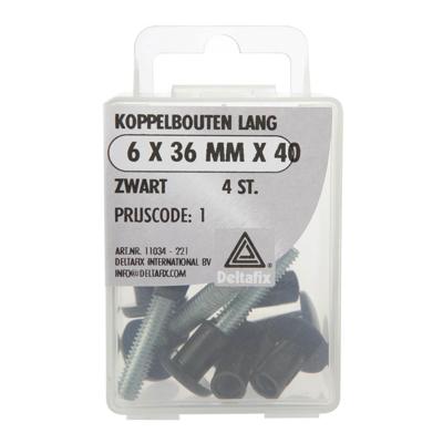 Koppelbout lang 6x36mm zw 4st Deltafix - Deltafix Koppelbout lang 6x36mm zw 4st Deltafix - Deltafix