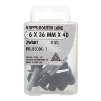 Koppelbout lang 6x36mm zw 4st Deltafix - Deltafix - thumbnail