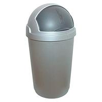 Curver Roll bullet bin 50L zilver/zwart - thumbnail