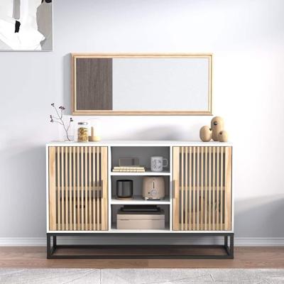 Dressoir 105x30x65 cm bewerkt hout wit