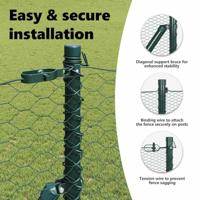 VidaXL Afrasteringspaal groen 25 x 1,2 m (36 mm gaas) staal - thumbnail