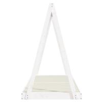 Kinderbedframe 80x200 cm massief grenenhout wit - thumbnail