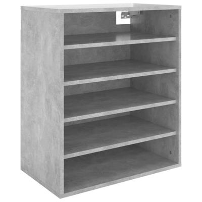 VidaXL Schoenenkast 60x35x70 cm bewerkt hout betongrijs