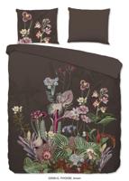 Good Morning Dekbedovertrek "bloemen" - Bruin - (200x200/220 cm) - Katoen - thumbnail