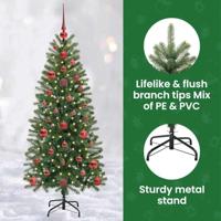 VidaXL Kunstkerstboom met 150 led met standaard groen 120 cm pe en pvc - thumbnail