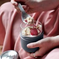 Black+Blum Glas Lunchpot - Ø95mm - Leisteen - thumbnail