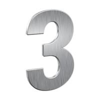 Basi 7300-0003 Huisnummerbord RVS - thumbnail