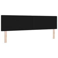 LED Hoofdbord met LED-striplichten Zwart 180 cm Polyester - thumbnail