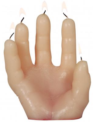 Bloedende Hand Kaars Horror (14cm)