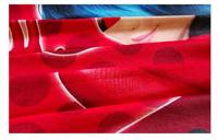 Miraculous Strandlaken Ladybug 70 x 140 cm rood - thumbnail